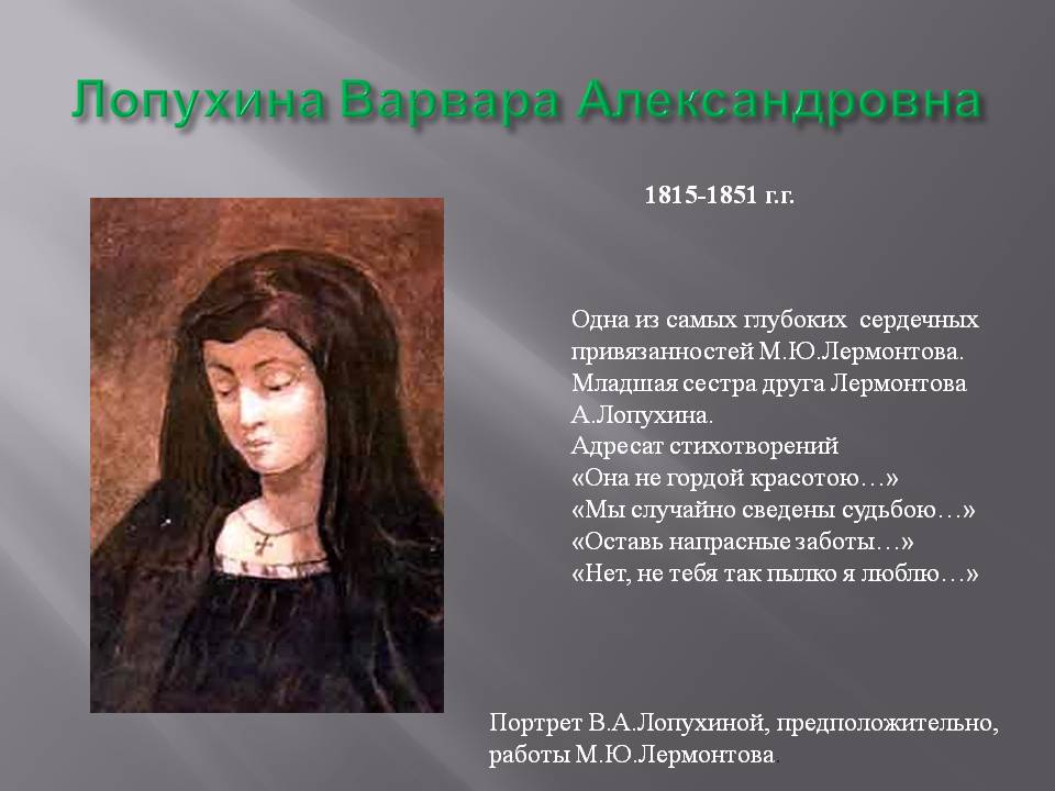 Лопухина Варвара Александровна