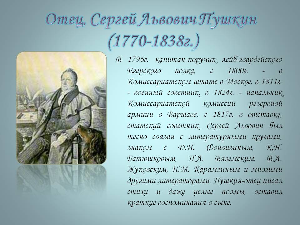 Отец, Сергей Львович Пушкин