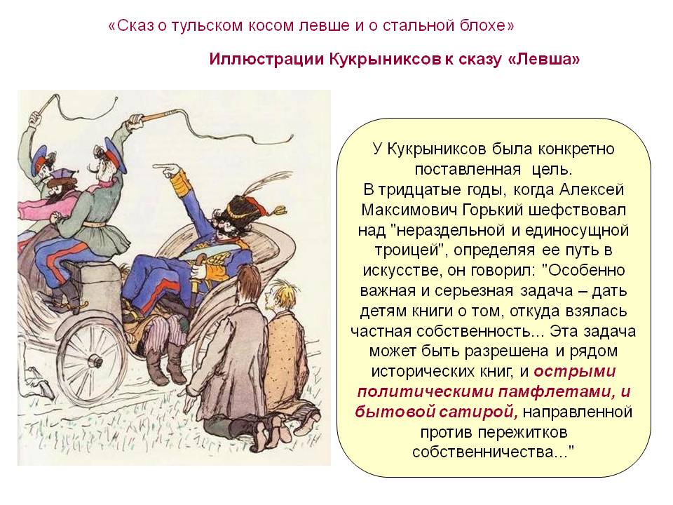Иллюстрации Кукрыниксов к сказу «Левша»