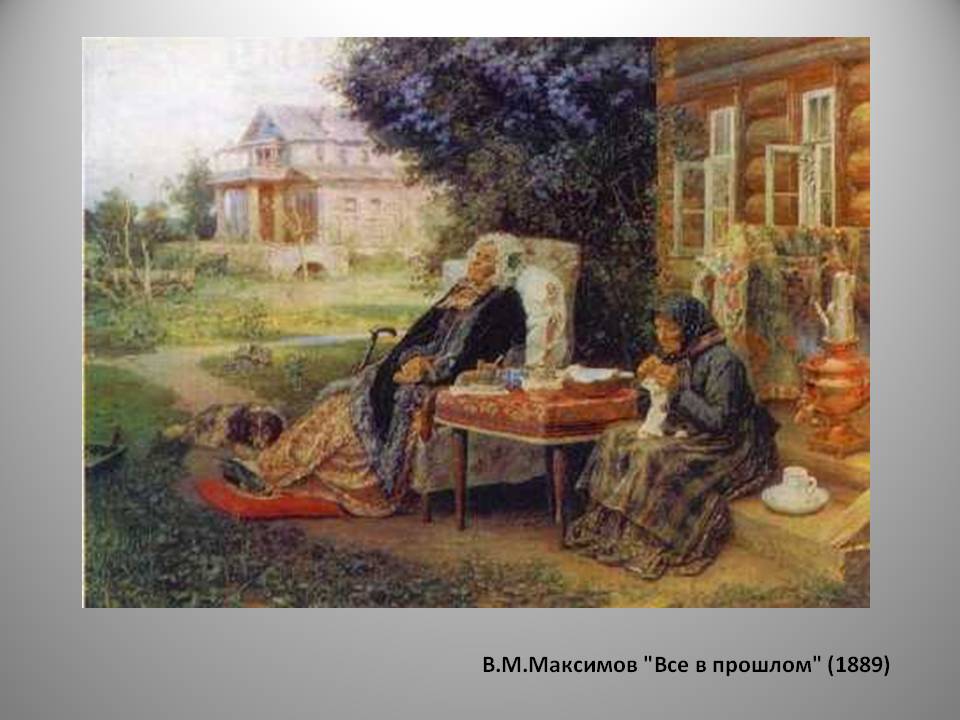 В.М.Максимов "Все в прошлом" (1889)