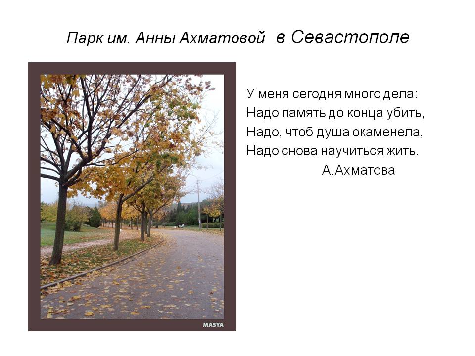 Парк им. Анны Ахматовой