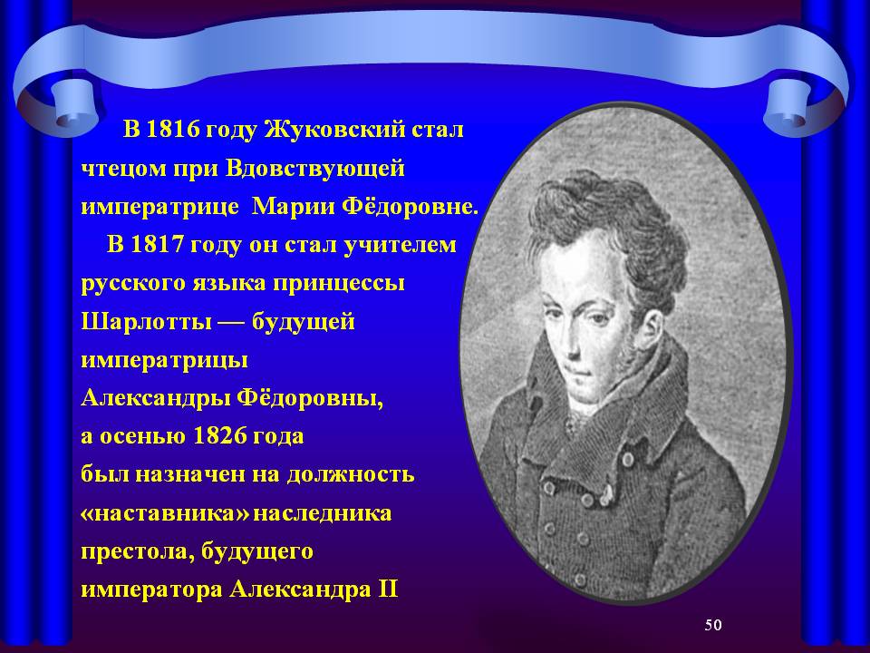 Как стать чтецом. Жуковского в 1816 году. Жуковский став.